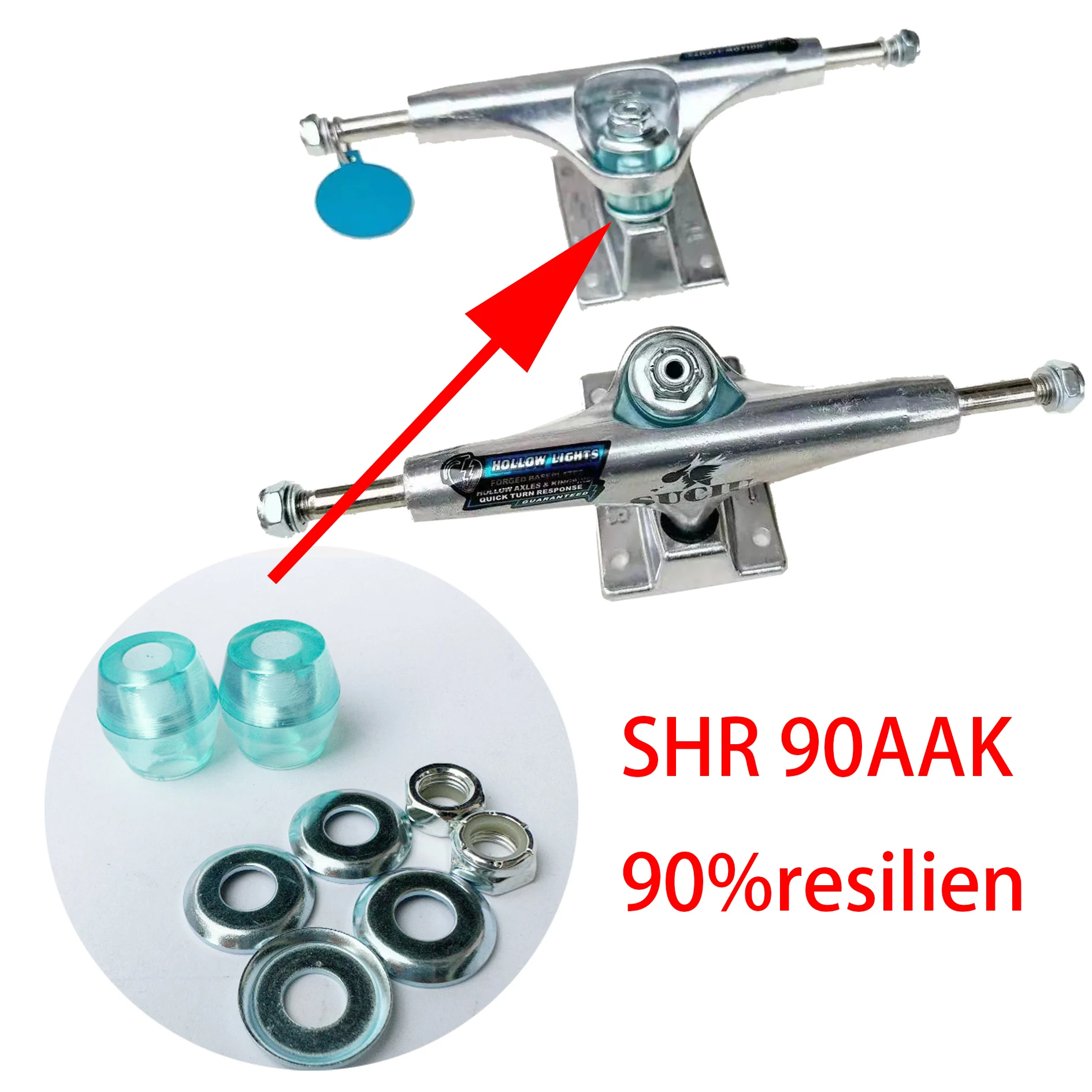 New Skateboard PU Rubber Colorful Shock Absorber Set Top/Bottom Bush Washers 90a Hard Longboard Pivot Tube Accessories Cups цена и фото