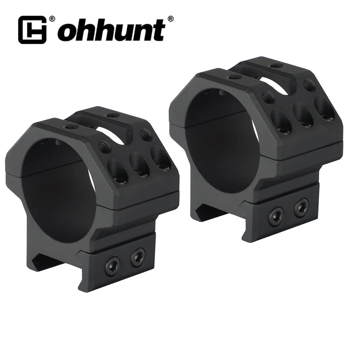 Accessoire Tir Chasse Anneaux Réglables Pour Lunette De Tir KinZon - Compatibles Rails Picatinny 20mm Support Lunette Rail Picatinny - 5
