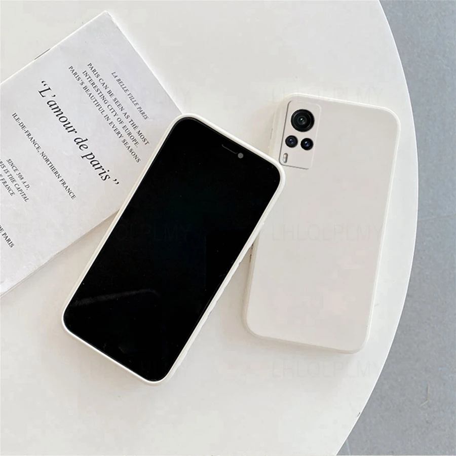 Square Liquid Silicone Soft Phone Case - Durable & Stylish Protective Cover