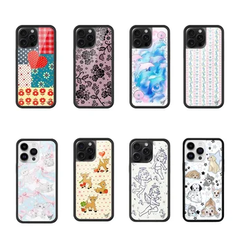 New Wildflower 3D WF Strawberry Phone Case for iPhone 17 12 13 14 15 16 Pro Max Plus Funda Cute Dolphin Cartoon Protective Cover 1