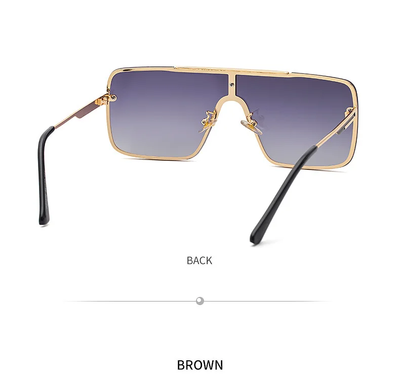 Oversized Square Sunglasses For Men Designer Vintage Style Frames_voghion.com