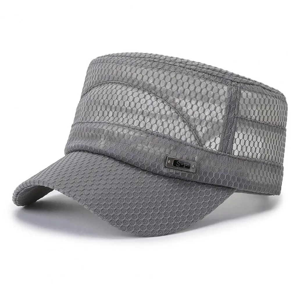 

Men Sun Visor Large Brim Mesh Hat Casual Sunscreen Military Hat