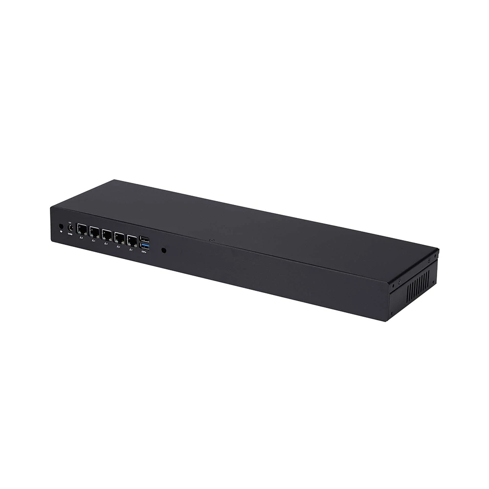 Qotom Mini PC Q10821G5-1U Computer Celeron J6412 Quad Core with 5x 2.5 Gigabit LAN Support 5G 2