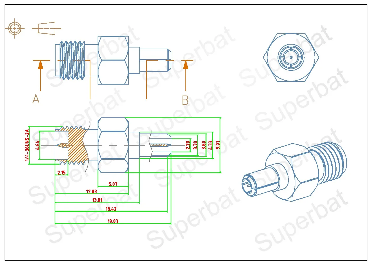 RF Coaxial Adapter for USB Modem