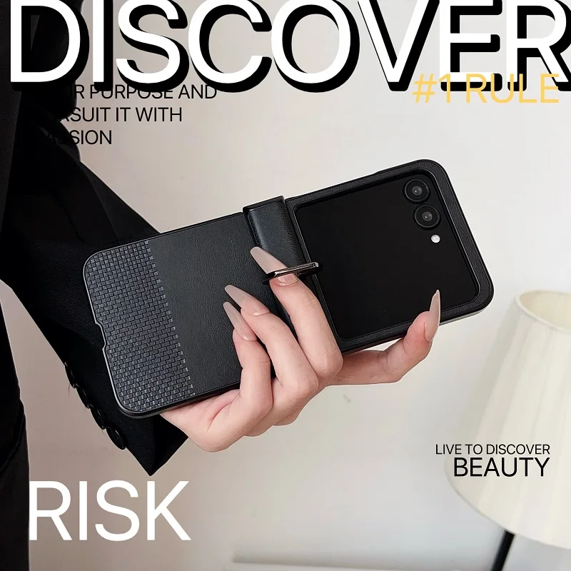 Luxury Lattice Texture Phone Case with Ring Holder, 3-Piece Set, Anti-Scratch Back Cover