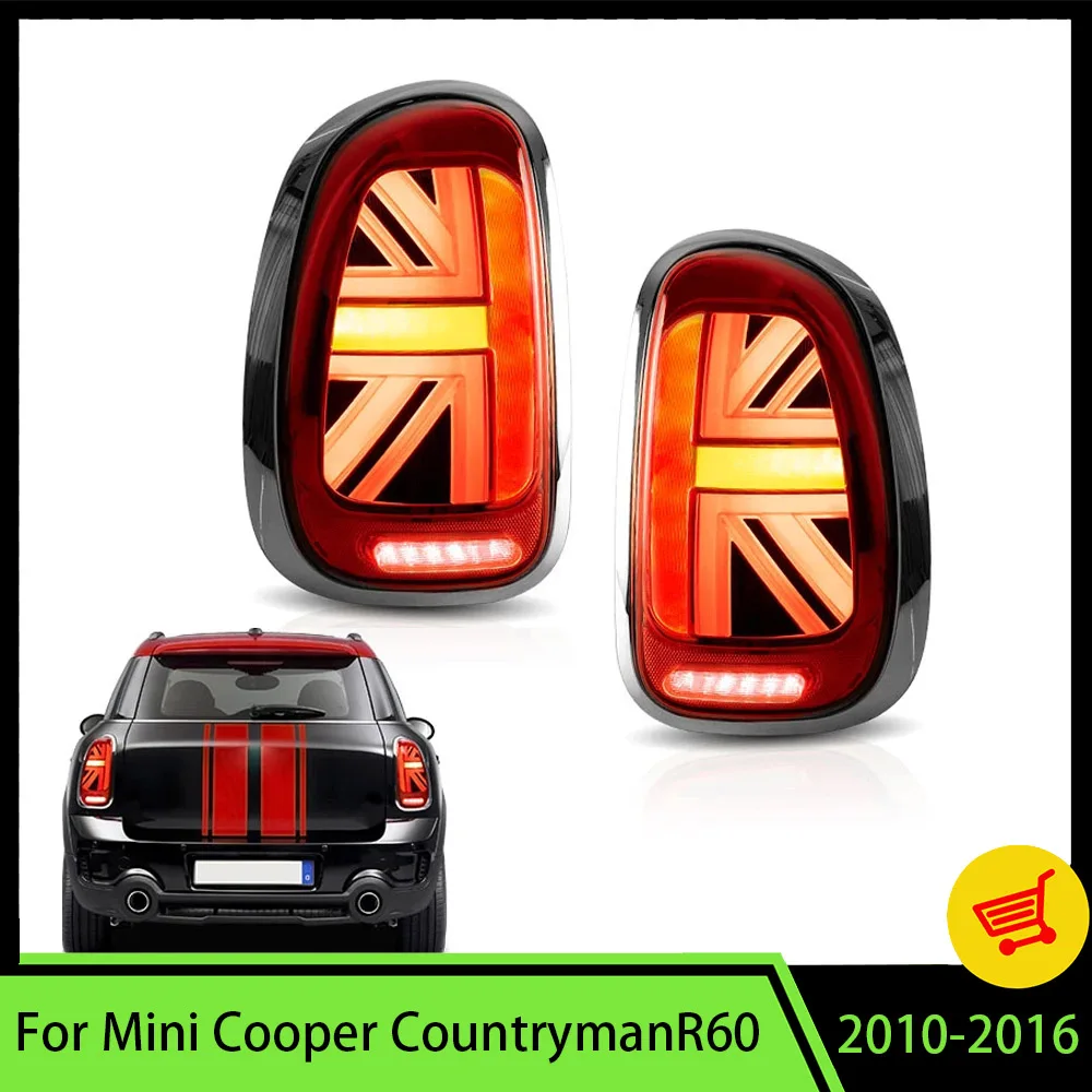 

LED JCW Union Jack Tail Lights Assembly for BMW Mini Cooper R60 Countryman 2010‑2016 with Sequential Turn Signal Lens Fit