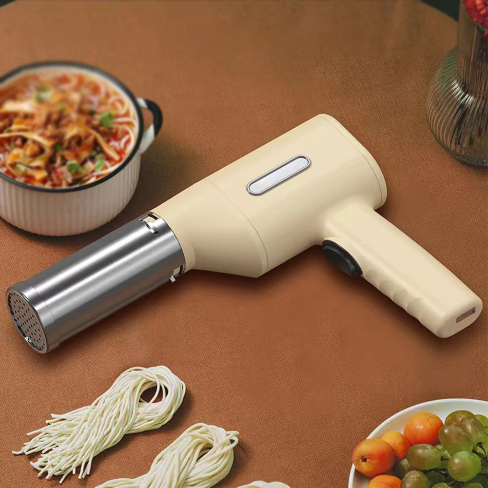 Electric Pasta Noodle Maker 5 Molds Noodle Pasta Machine Portable Rechargeable Utility Kitchen Gadget