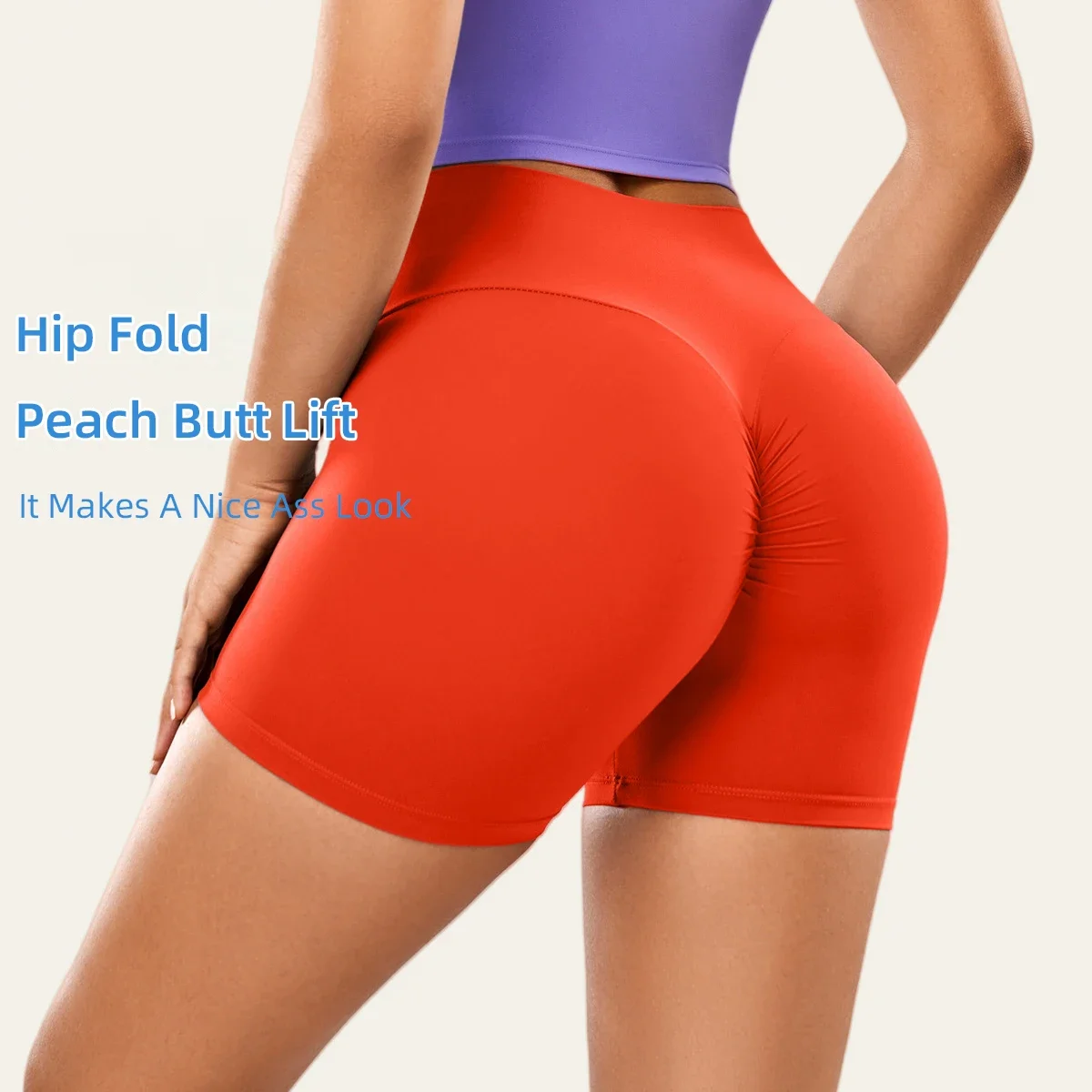Women Sports Short Yoga Legging Shorts Squat Proof High Waist Fitness Tight Shorts Quick Drying Cycling Workout Gym