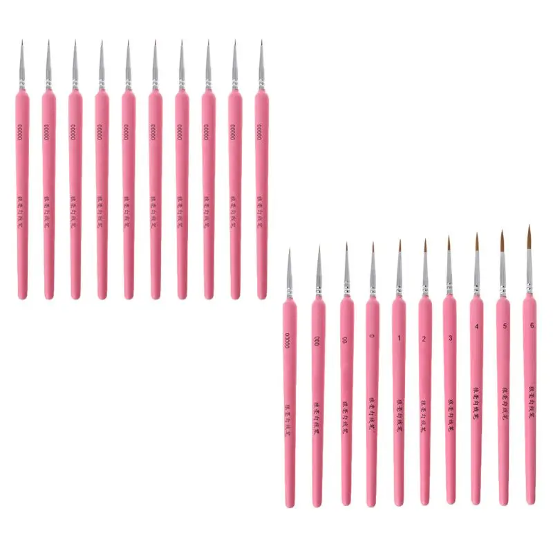 

10Pcs/set Wolf Hair Hook Line Pen Fine Paint Brush Pen Set Artist Watercolor