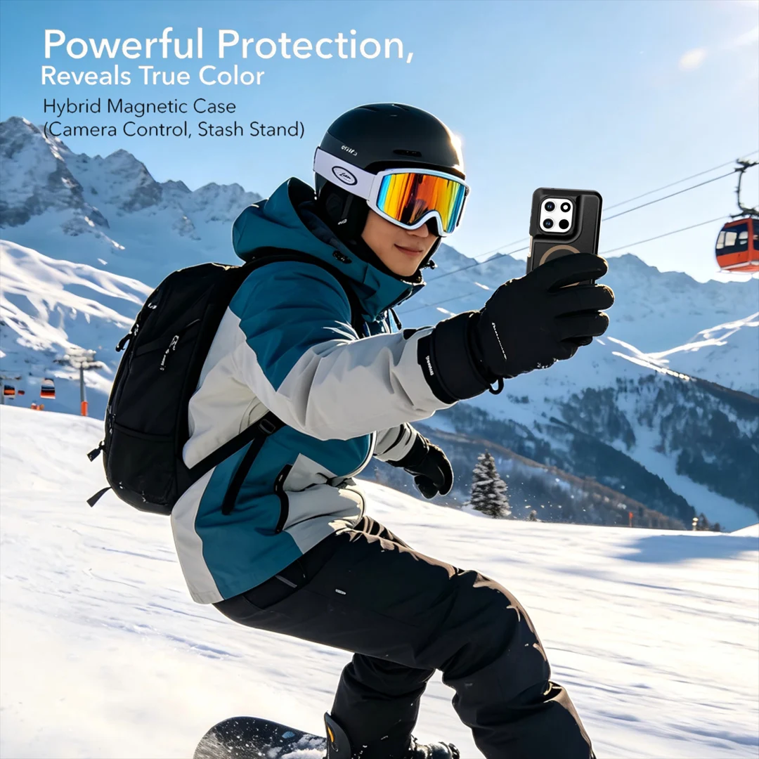 Rugged Dustproof Anti-Drop Outdoor Case with Magnetic Wireless Charging Compatibility
