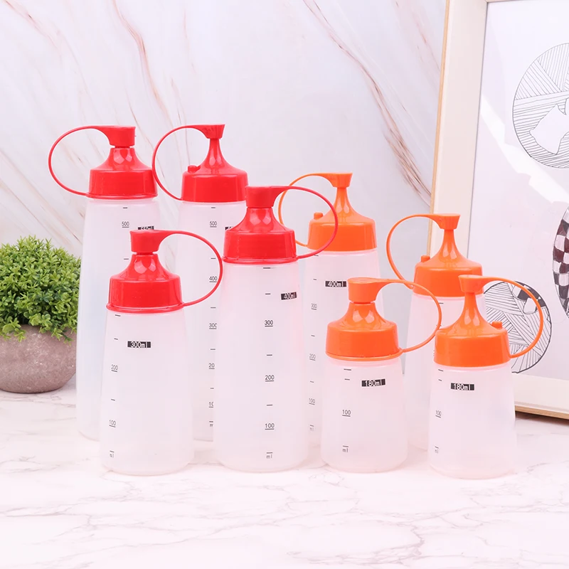 Condiment Squeeze Bottle Sauce Squeeze Squirt Bottle for Kitchen Plastic  Syrup C