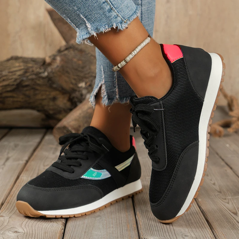 Fashion Mix Color Breathable Sneakers Women Non Slip Lightweight Walking Shoes Comfort Sports Shoes Woman Casual Tenis Feminino 3