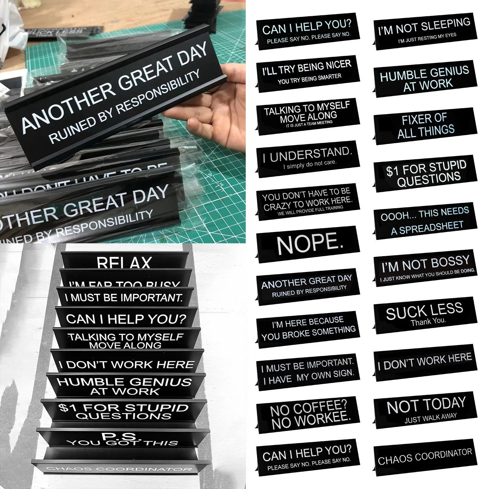 

Acrylic Decorative Plaques Entry Signs Interesting Office Decoration Ornament Gifts To Adjust The Atmosphere In The Office