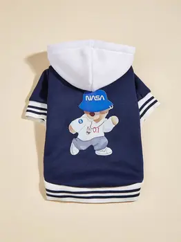 Bear Pattern Dog Hoodie Jacket 1