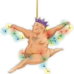 Whimsical Dancing Couple Christmas Tree Ornament - Festive Holiday Decoration (8)