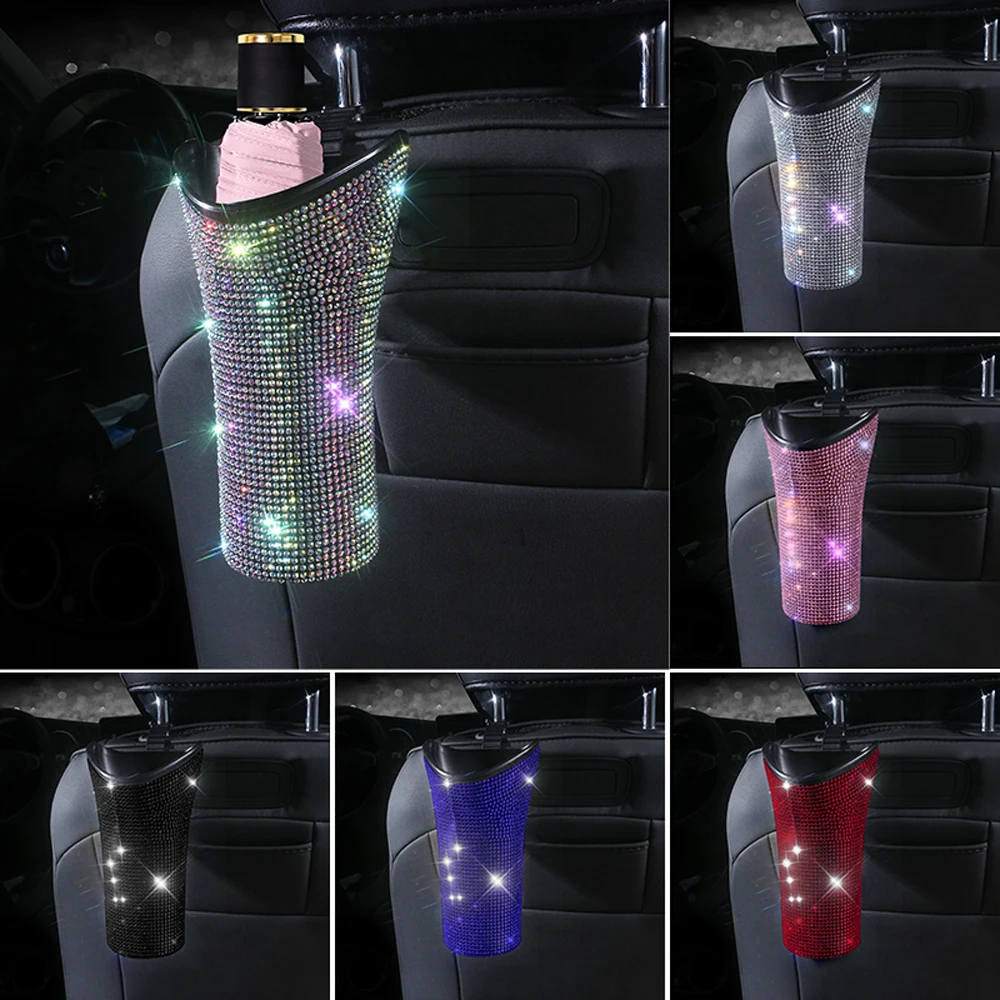 Car Umbrella Holder Storage Box Organizer Barrel Car Hanging Water Bottles Rack Accessories for Woman