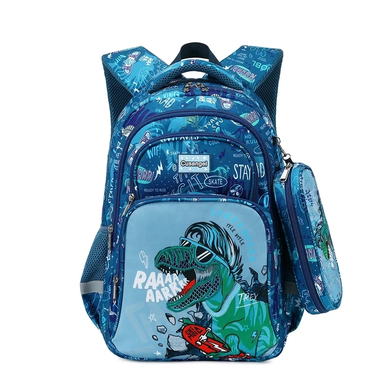 Boy Schoolbag Dinosaur Backpack Set with Lunch Box Pencil Case Girl School Bag for Kids Elementary Preschool Cartoon Schoolbag 3