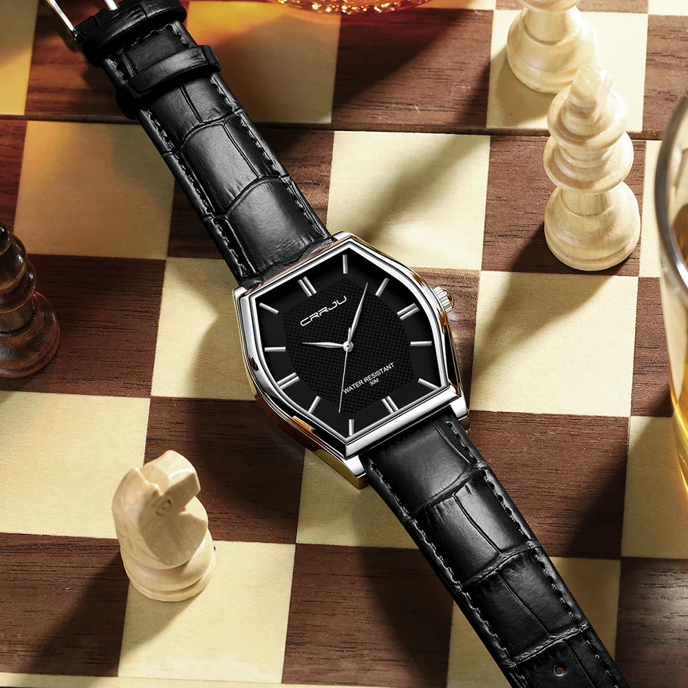 Orologio da uomo giapponese al quarzo con cinturino in pelle sottile in maglia di acciaio impermeabile_voghion.com