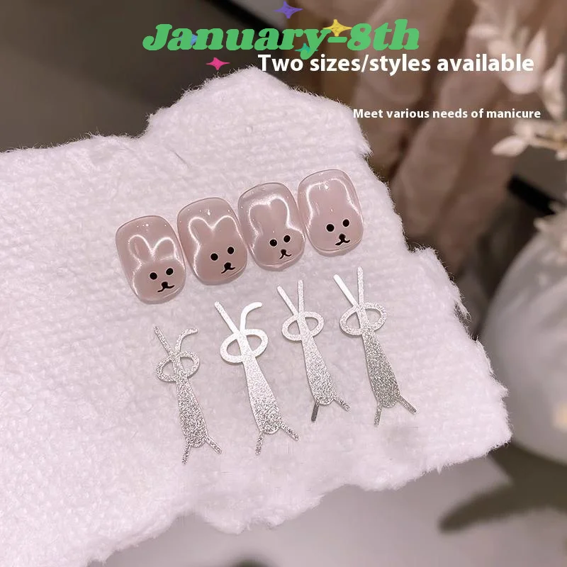 2.2CM 네일 아트 자석 종이 클립 토끼 고양이 눈 자석 철 와이어 자석 손톱 도구 웨어러블 손톱 디자인