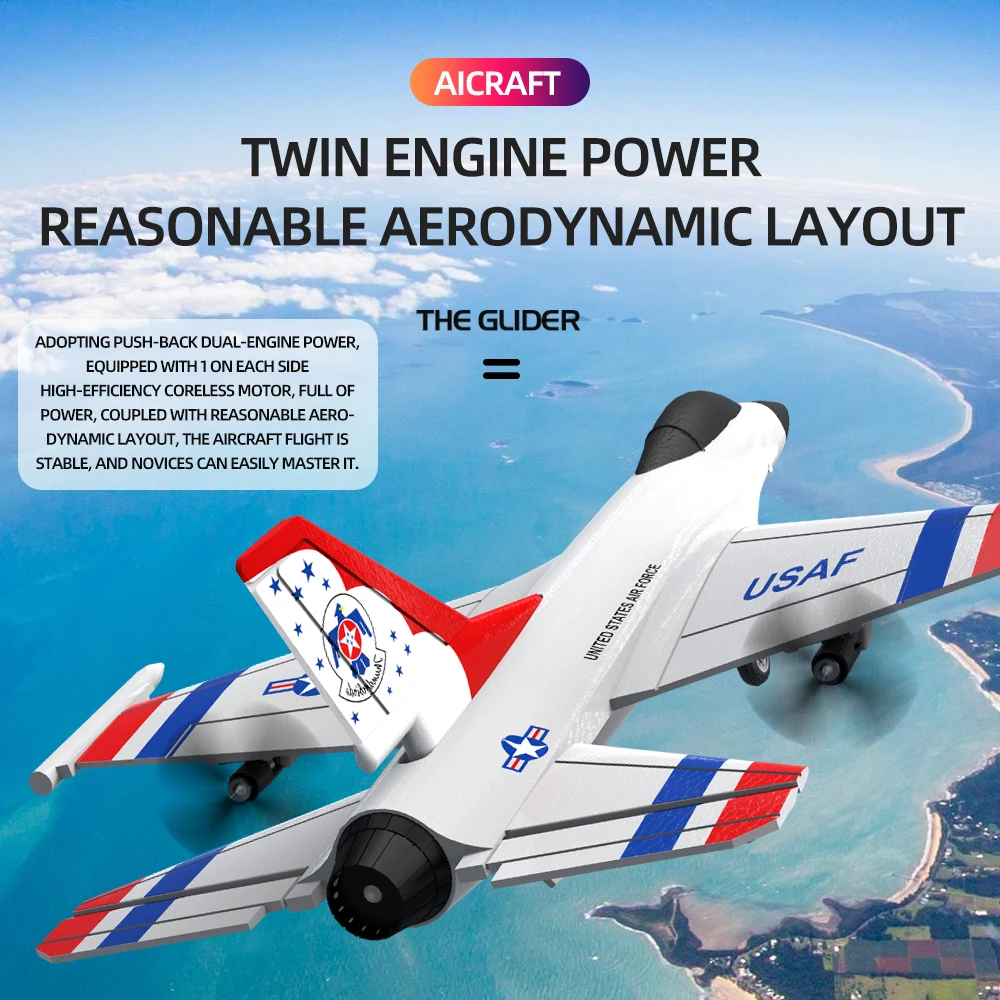 F16 Foam RC Airplane 2/3 Channels Remote Control Aircraft 2.4G Radio Control Stunt Glider RC Fighter Plane Toys for Children Boy 6