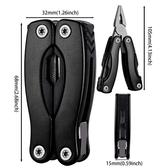 Pinze multiutensile per esterni Coltello pieghevole da campeggio Pinze per coltelli portatili pieghevoli multifunzione Edc portatili in acciaio inossidabile 2