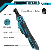 Clé à cliquet sans fil Makita 18V sans balais à angle droit, clé à vitesse variable, outil électrique à LED 3