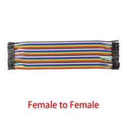 Versatile 40 - Pin Jumper Wire Set - Multisize Male & Female Connectors for DIY Electronics Projects (Female to female)