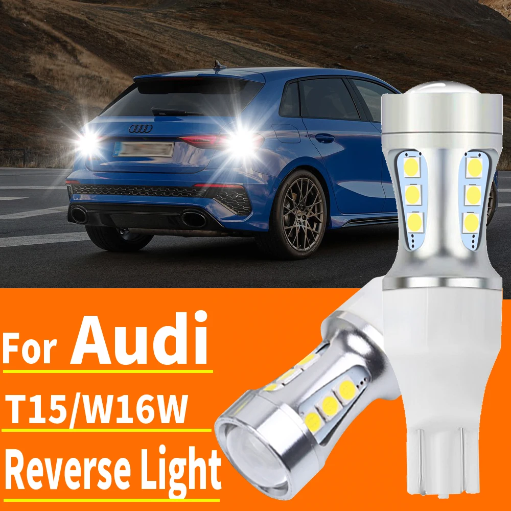 2pcs Canbus W16W T15 921 LED Reverse Light Blub Backup Lamp For Audi A3