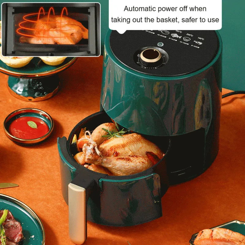 Air Fryer Homeuse oil free and smokefree automatic largecapacity intelligent multifunctional electric fryer smart automatic air fryer