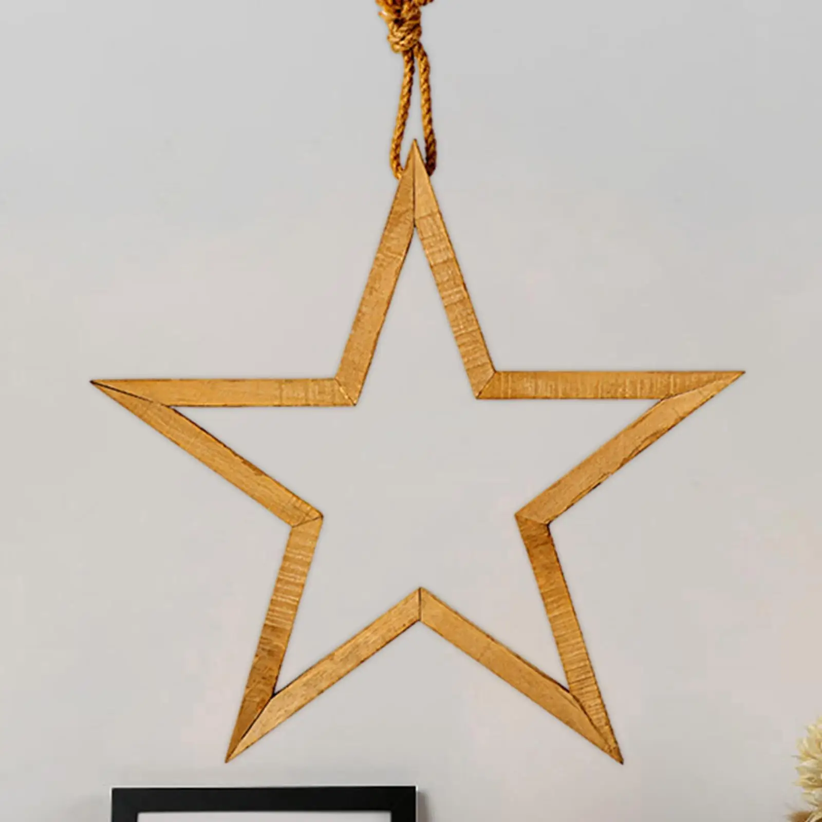 

Hanging Star Pendant with Rope Party Supplies Crafts Wooden Star Pendant Decoration for Window Bedroom Living Room Office Decor