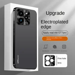 Premium AG Matte Plating Protective Back Cover Case with Lens Protection for OPPO Realme GT7 Pro (Black)