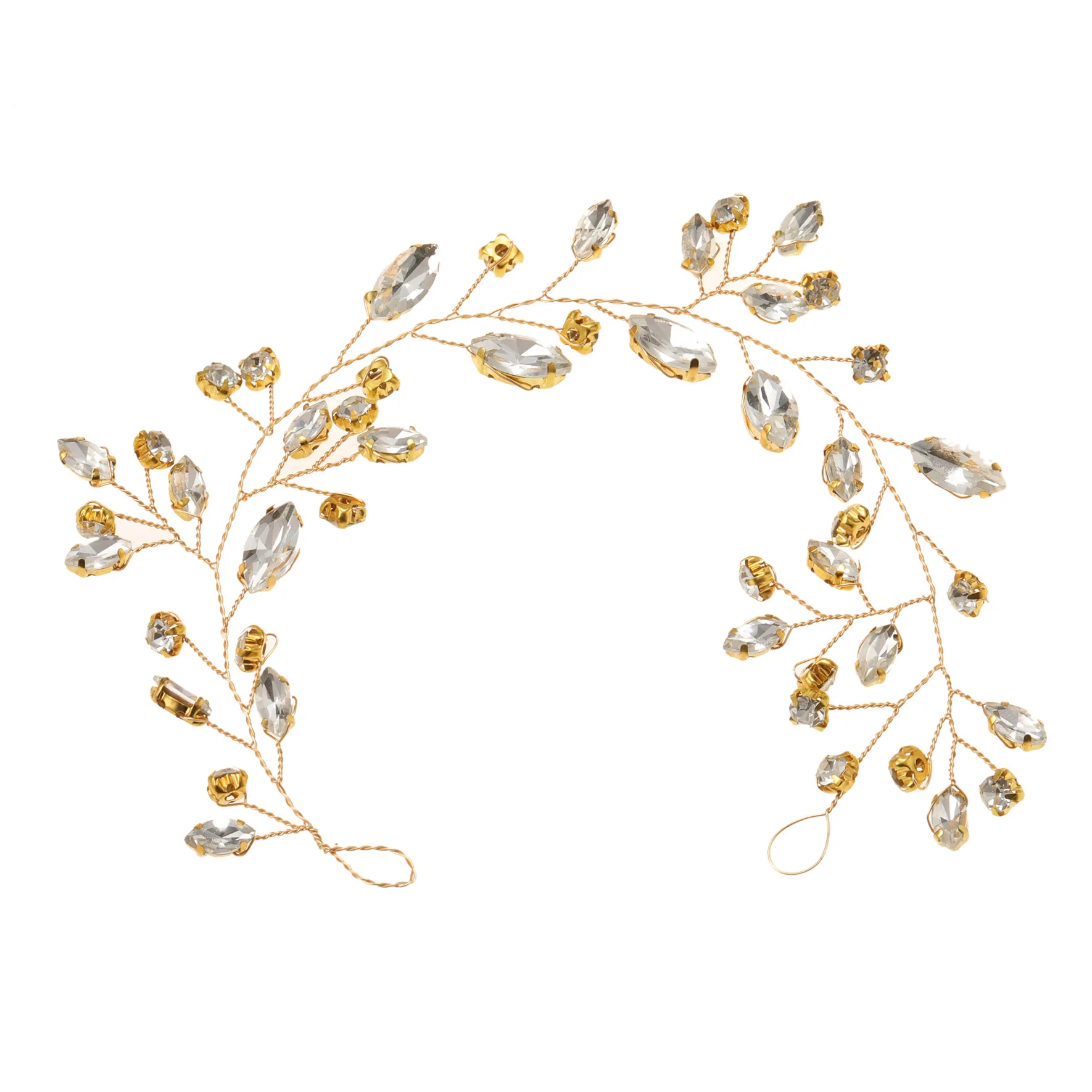 Flower rhinestone hair ornament Hair clip Handmade alloy rhinestone hair clip Bridal wedding ornament crystal