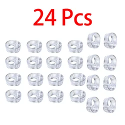 Transparent Silicone Door Handle Pad - Wall Impact Buffer & Baby Safety Doorstop (24pc - Single ring)