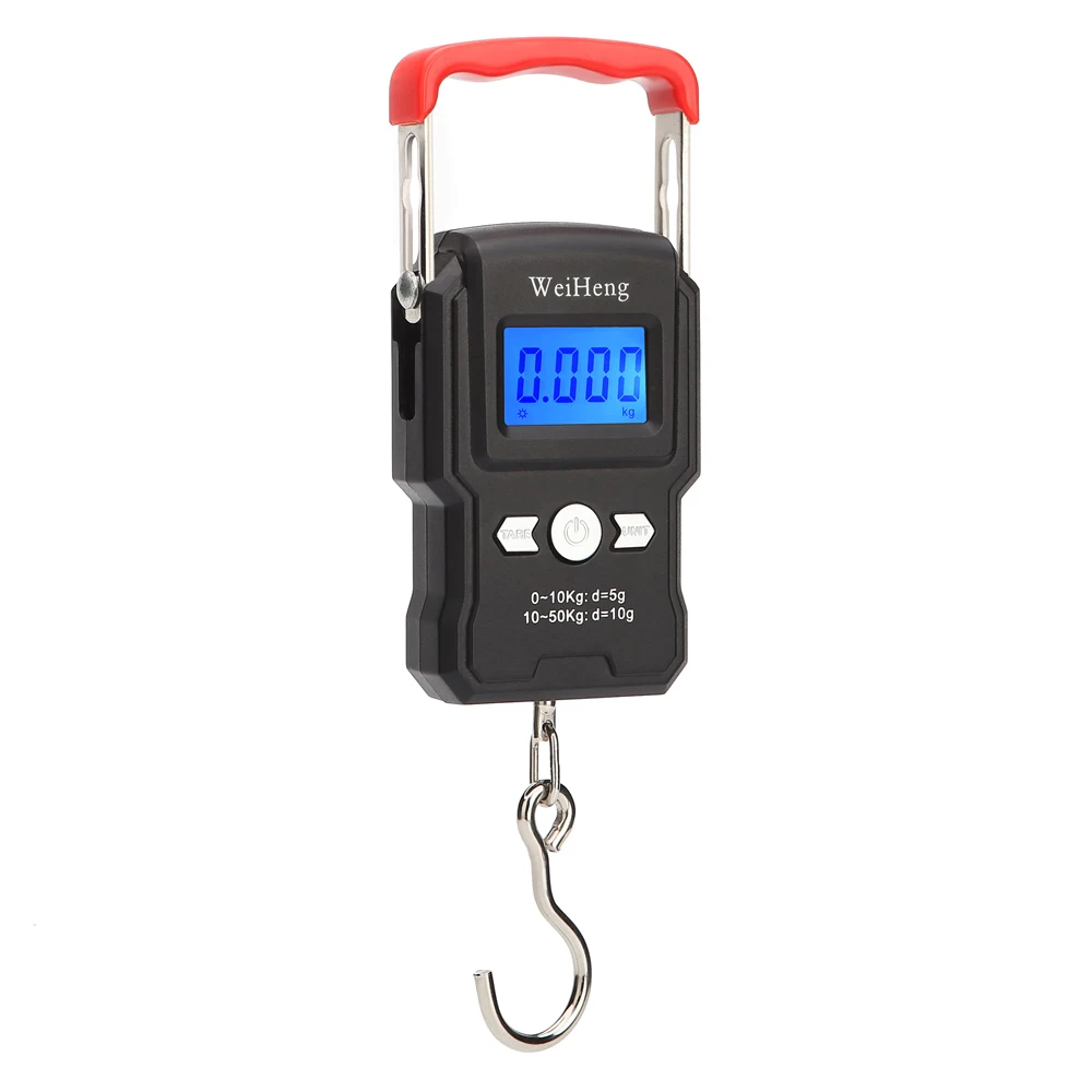 Balance de pêche portable 75Kg/10g LCD numérique - Pèse-bagages voyage avec crochet pour peser vos prises