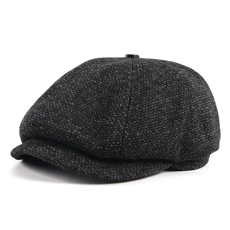 Newsboy Caps Men Autumn Beret Hat Peaky Blinders Winter 2025 Casual Vintage Men's Caps Warm Knitted Berets beret hat