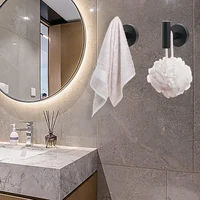 ชุดอุปกรณ์ห้องน้ำ 3 ชิ้น ติดผนัง ที่ใส่กระดาษชำระ 2 ตะขอแขวนผ้า สไตล์โมเดิร์น สีดำ อุปกรณ์ตกแต่งห้องน้ำ ของขวัญตกแต่งคริสต์มาส 2