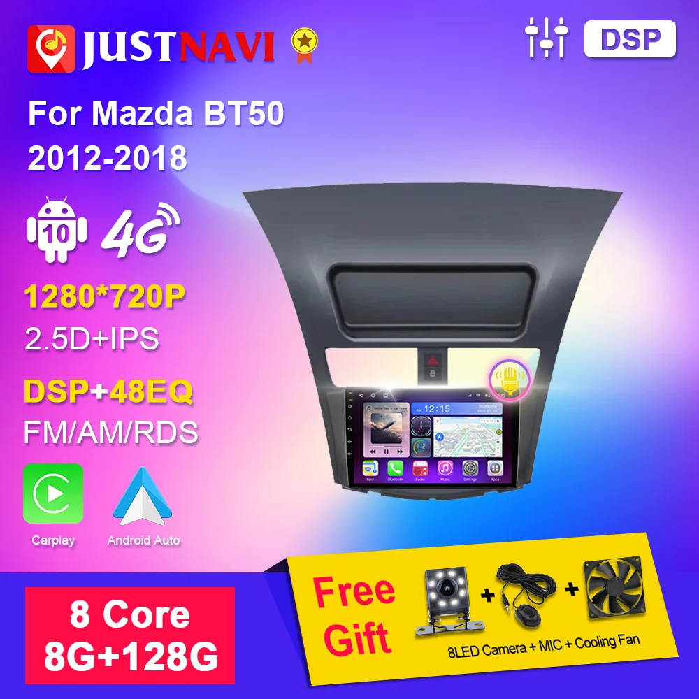 

JUSTNAVI Android 10 for Mazda BT50 2012-2018 2din Car Radio Stereo Autoradio Multimedia Video Player Navigation Audio for Cars