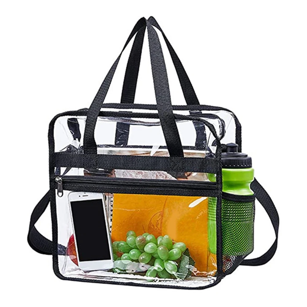 PVC Clear Waterproof Wash Bag Large Capacity Travel Shopping Storage Tote Clutch 6