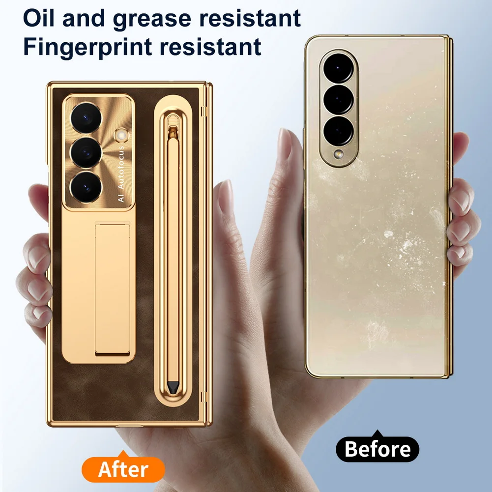 Tempered Glass Case For Samsung Galaxy Z Fold With Stylus Holder_voghion.com