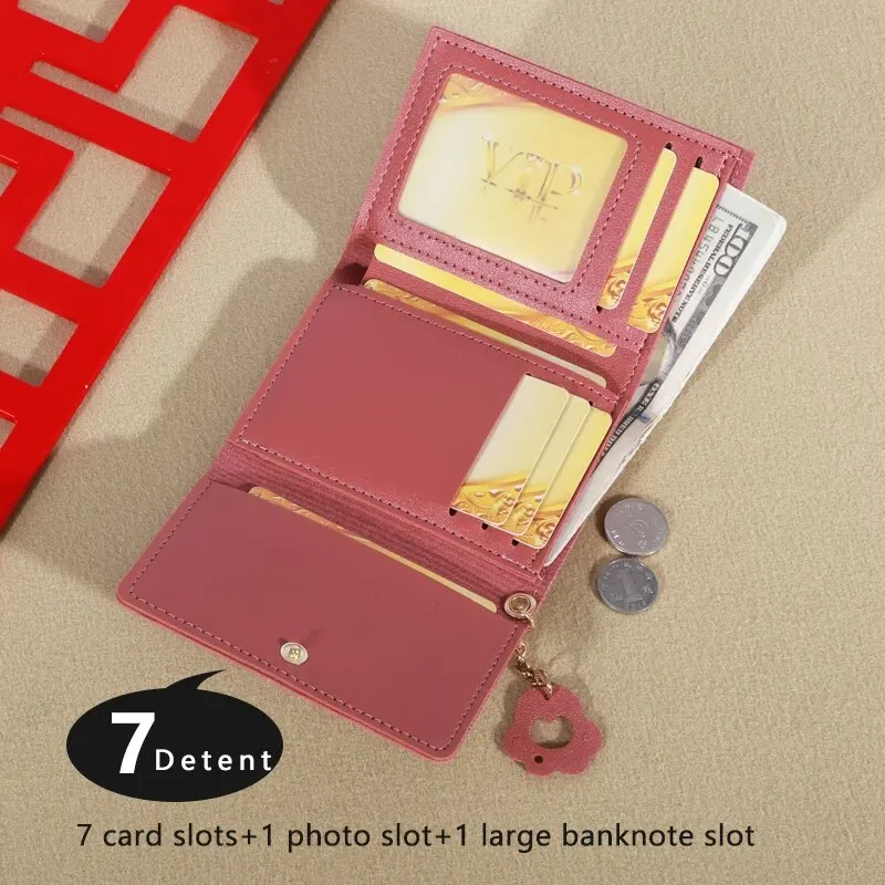 Small Wallet Female Cat Short Fold Personalized Student Cute Mini Fashion Wallet Zero