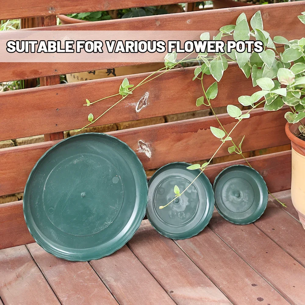 SUFUBAI 10 Vassoi Rotondi Per Vasi Da Fiori, 30,5 Cm, In Plastica Trasparente Resistente Per Piante Da Interni Ed Esterni