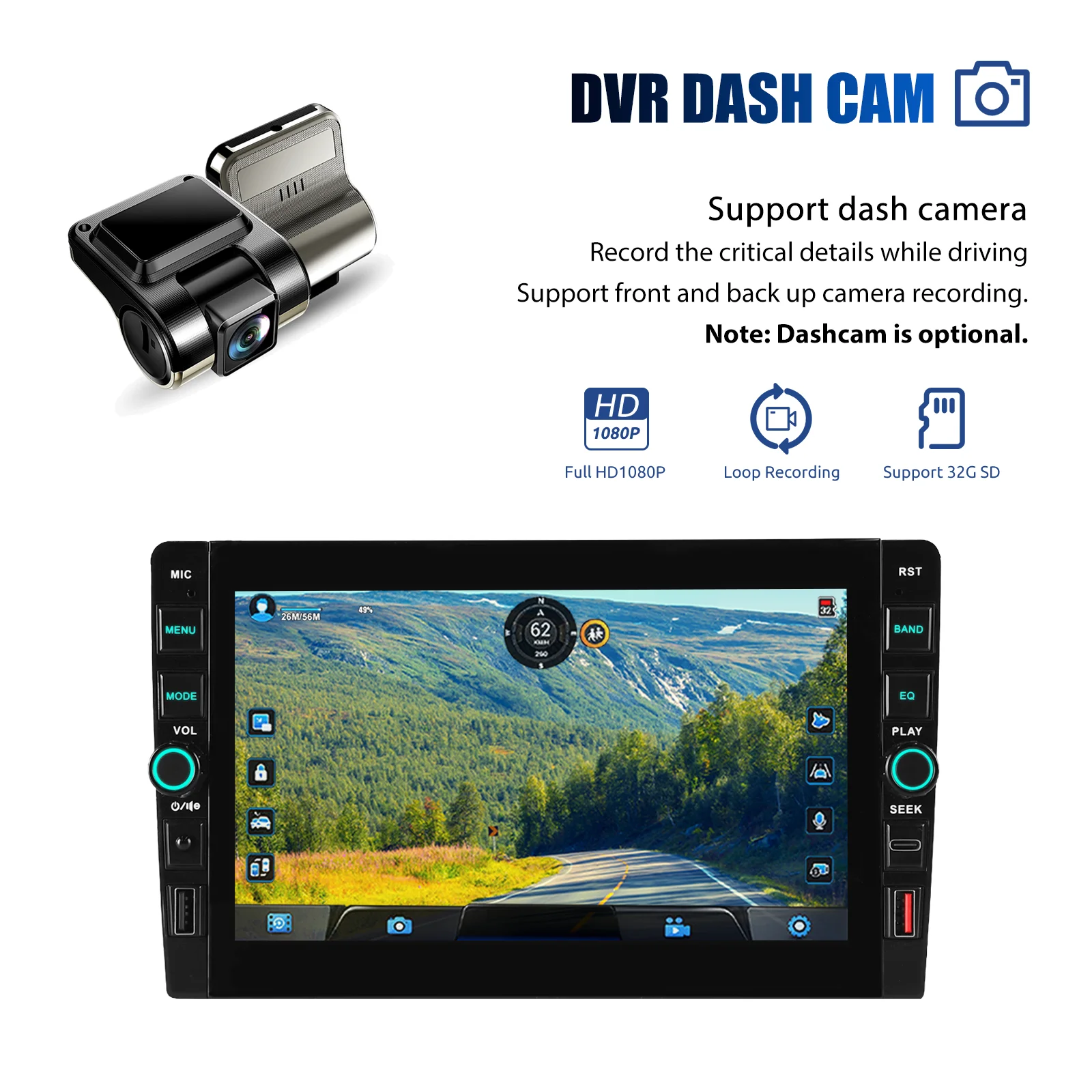 Autoradio ESSGOO Android 15 9 Zoll QLED Touchscreen 4+64G für Mercedes-Benz Viano/Vito 2 W639 2004-2014 Drahtloses CarPlay Android Auto GPS Navigation FM Bluetooth RDS Lenkradsteuerung Mirror Link – Detail 19