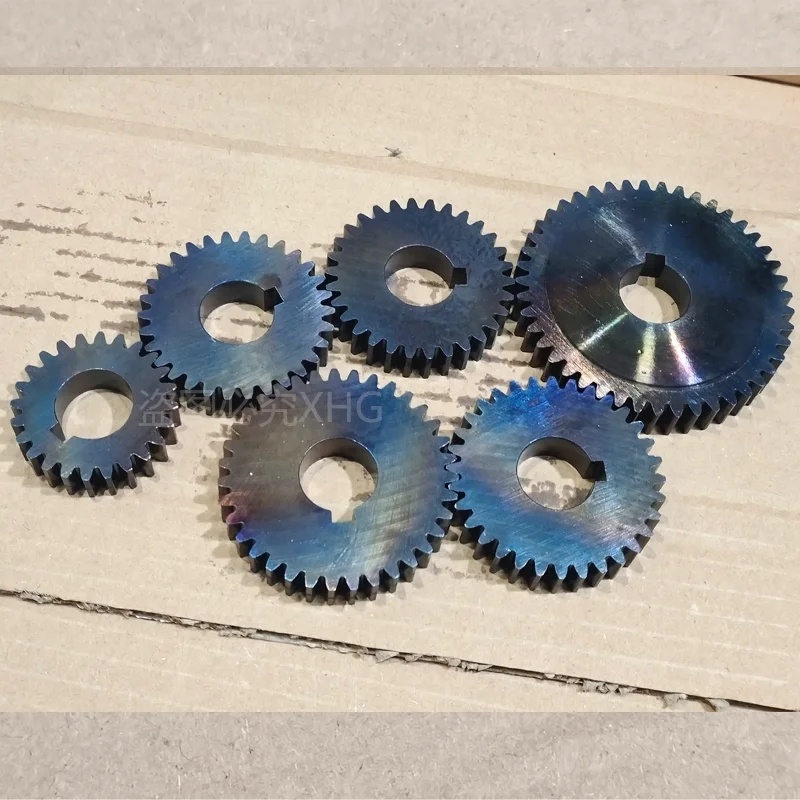 Flat 45 steel 1.25 die 30T-43T 44T 45T 46T 49T type A with keyway 1.25 mod 40 teeth pin hard carbon metal standard spur gear