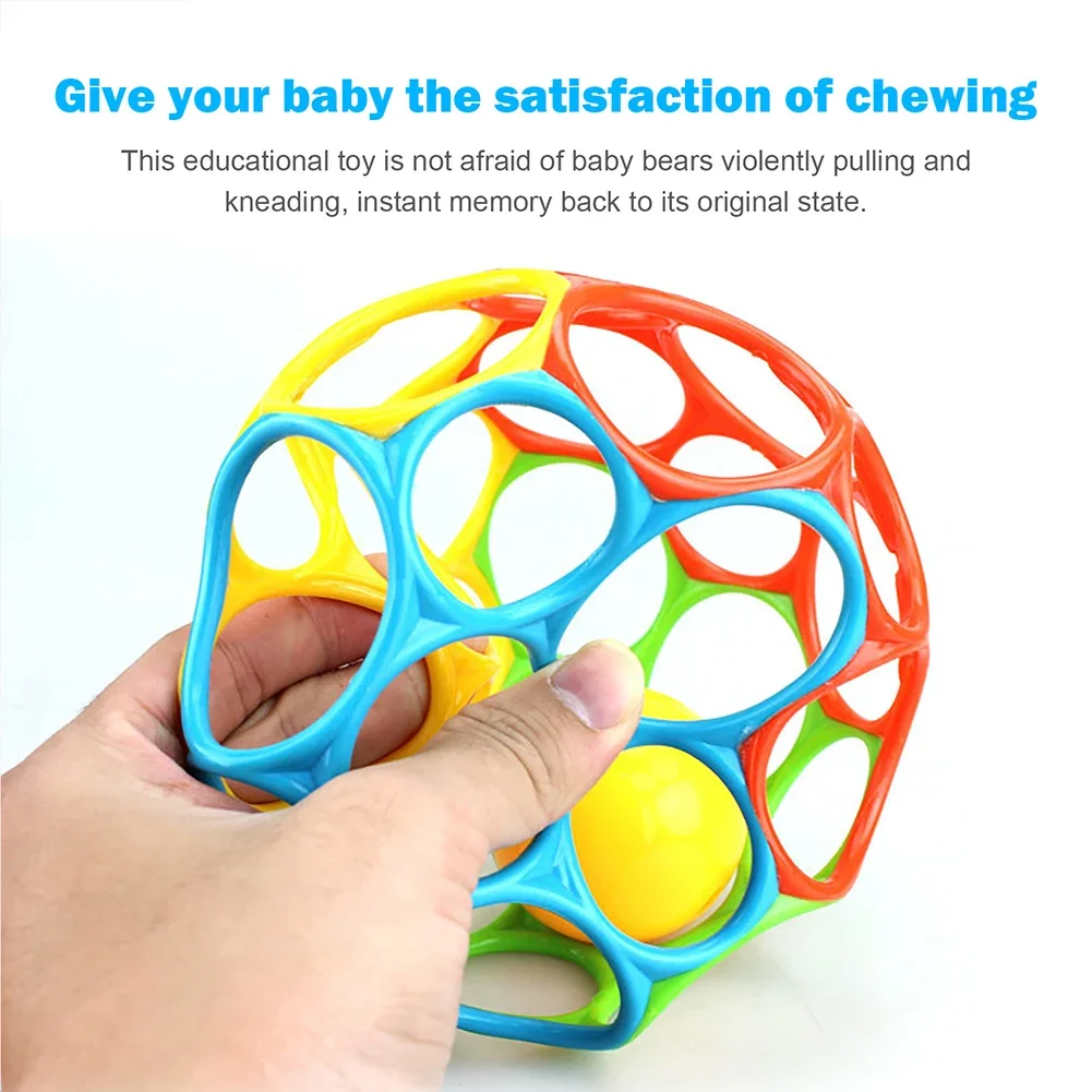 Baby Grasping Ball Oball Grabber Ball Hole Rattle Hand Catching Soft Toys