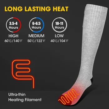 Savior Heat Battery Electric Heated Socks For Men Winter Warm Outdoor Sports Rechargeable Thermal Socks Foot Women For Cycling 2