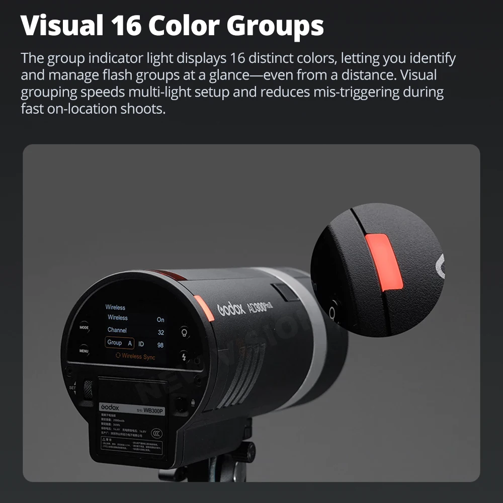 Godox AD300Pro II 올인원 야외 플래시 스트로브 라이트 TTL 2.4G 1/8000s HSS 배터리 포함