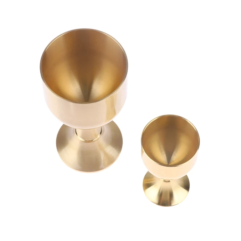 Brass Chalice Cup Cocktail Glass Wine Goblet Brass Beverage Tumbler Goblet Metal Liquor Tumbler For Party Home Accessories