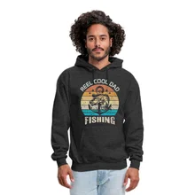 

Cool reel fishing jersey Winter dad fashion hoodie velo