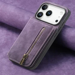 Flip RFID Blocking Card Phone Case - Premium Wallet Design & Secure Card Storage - iPhone 8 Plus (Purple)