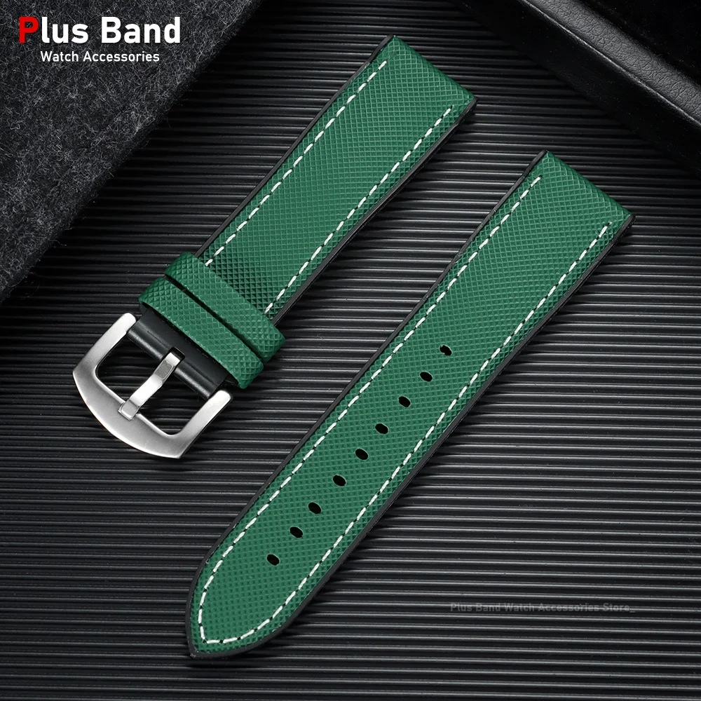 Nylon Sailcloth Rubber Hybrid Waterproof Watch Strap Bracelet